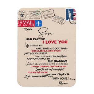 To My Son Gift, Mum And Son, Love Letter To Son Magnet