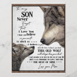 To My Son Gift, Mum And Son, Love Letter To Son Menu