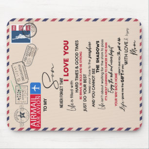 To My Son Gift, Mum And Son, Love Letter To Son Mouse Mat