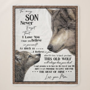 To My Son Gift, Mum And Son, Love Letter To Son Sherpa Blanket