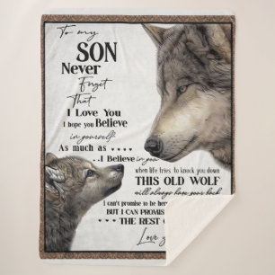 To My Son Gift, Mum And Son, Love Letter To Son Sherpa Blanket
