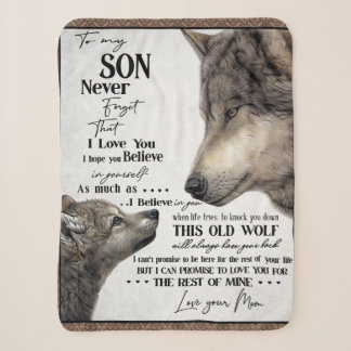 To My Son Gift, Mum And Son, Love Letter To Son Sherpa Blanket