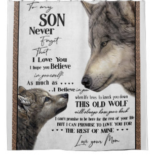 To My Son Gift, Mum And Son, Love Letter To Son Shower Curtain