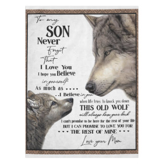 To My Son Gift, Mum And Son, Love Letter To Son Tablecloth