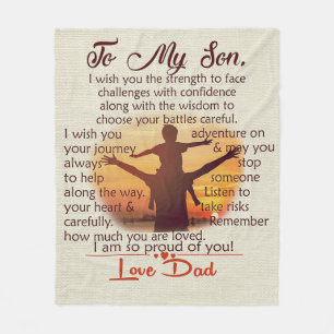 To my son   Lovely Letter To Him   Fleece Blanket