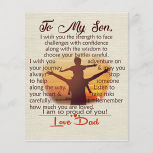 To my son   Lovely Letter To Him   Flyer