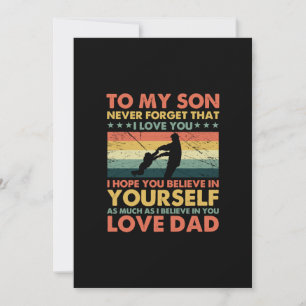 to my son - never get that i love you sweat holiday card