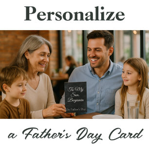 To My Son on Father's Day Card