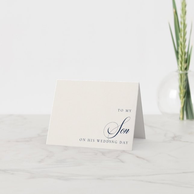 To My Son On His Wedding Day Message Card (Front)