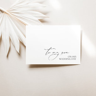 "To My Son On His Wedding Day" Message Card