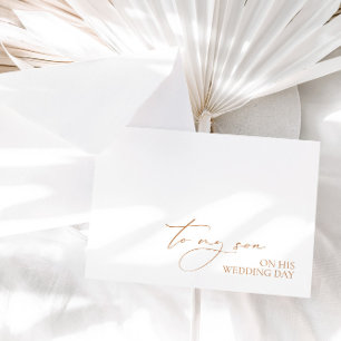 "To My Son On His Wedding Day" Message Card