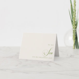 To My Son On His Wedding Day Message Card