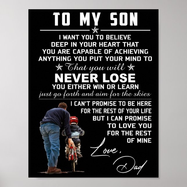 To My Son Quotes Poster (Front)