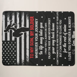 To My Son Sherpa Blanket