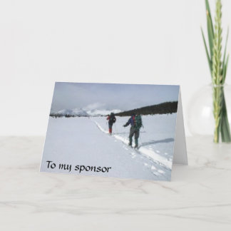 To my sponsor thank you