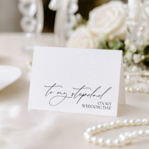 "To My Stepdad On My Wedding Day" Message Card