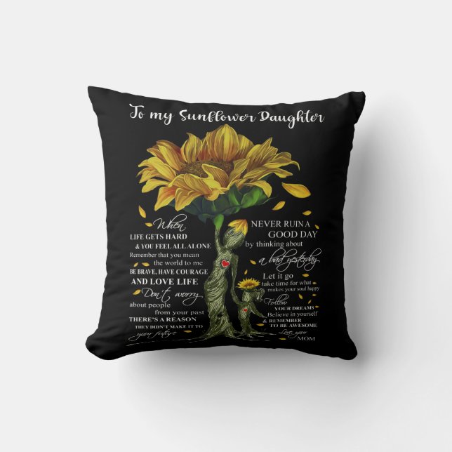 To My Sunflower Daughter Cushion (Front)