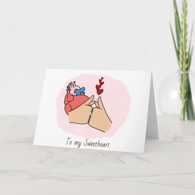 To My Sweetheart ASL Valentine's Card (Front)