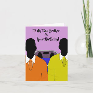 To My Twin On You're Birthday African American Ca Card