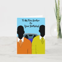 To My Twin On You're Birthday African American Ca