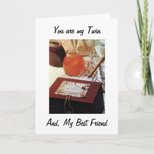 TO MY TWIN SISTER AND FAVORITE COOK ON BIRTHDAY CARD (Front)