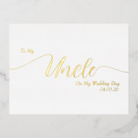 To My Uncle On My Wedding Day Elegant Script