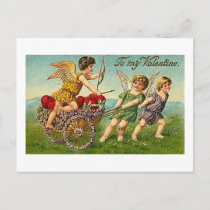 To My Valentine Cupids Holiday Postcard