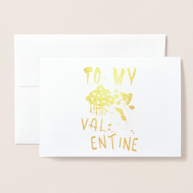 To My Valentine Foil Card (Front With Envelope)
