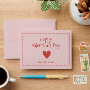 to my Valentine Handwritting Heart Envelope