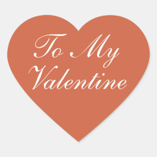 To my valentine Heart  Heart Sticker