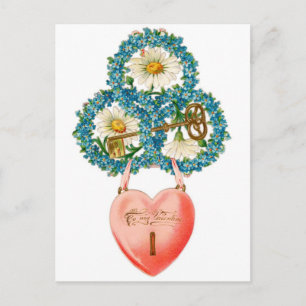 To My Valentine Key To My Heart Holiday Postcard