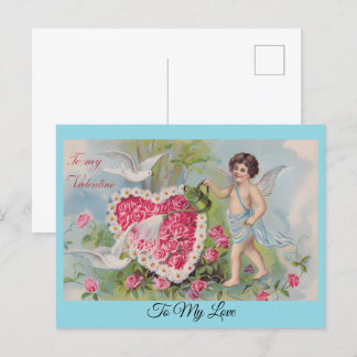 To My Valentine Personalised Holiday Postcard