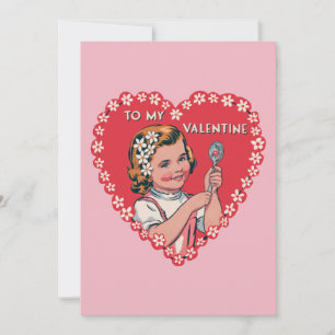 To my Valentine Vintage greeting card