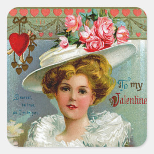 To My Victorian Valentine Square Sticker