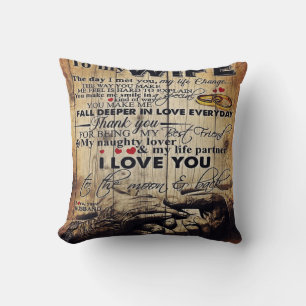 To My Wife Design Best Anniversary Gift Cushion