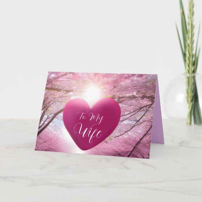 To My Wife | Elegant Chic Heart Card (Front)