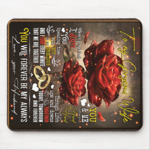 To My Wife Gift, Couple Love Gift, Wedding Gift Mouse Mat