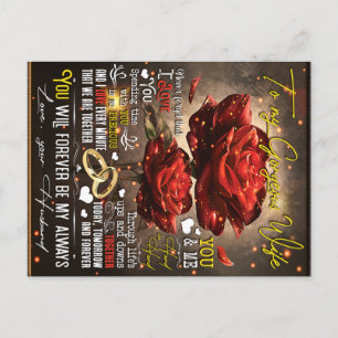 To My Wife Gift, Couple Love Gift, Wedding Gift Postcard