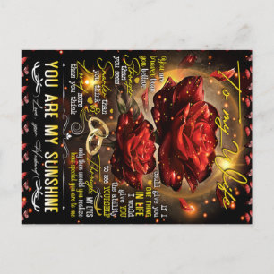 To My Wife Gift, Couple Love Gift, Wedding Gift Postcard