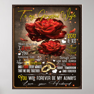 To My Wife Gift, Couple Love Gift, Wedding Gift Poster