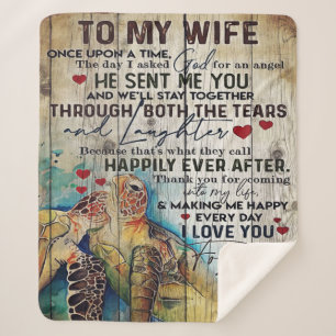 To My Wife Gift   Holiday Funny Gift Sherpa Blanket