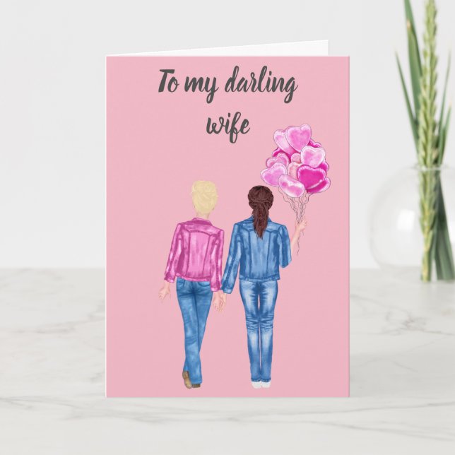 To my Wife Girlfriend on Valentine's Mother's Day Holiday Card (Front)