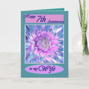 To My Wife - Happy 7th Anniversary Card