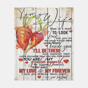 To my Wife Holiday Decoration To My Wife Letter Fleece Blanket