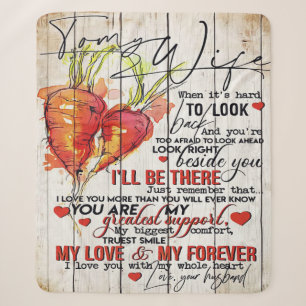 To my Wife Holiday Decoration To My Wife Letter Sherpa Blanket