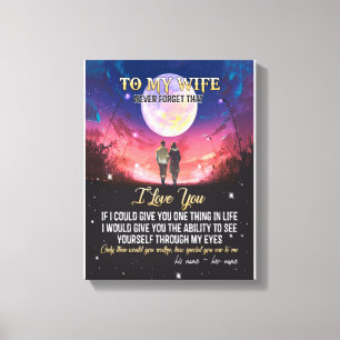 To My Wife Letter To My Wife Love From Husband Canvas Print