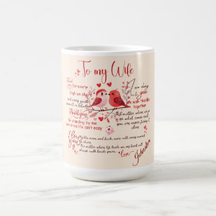 To My Wife Love Message Custom Name Romantic Coffee Mug