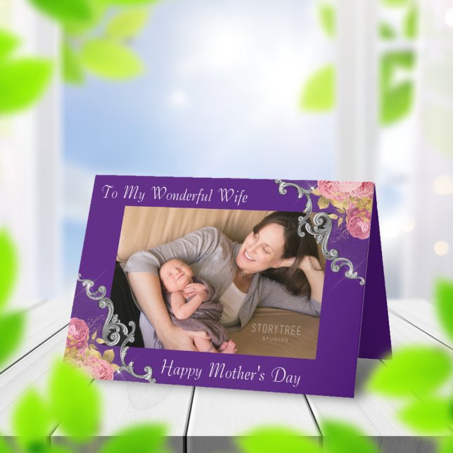 To My Wife On Mother's Day With Photo Card (Creator Uploaded)