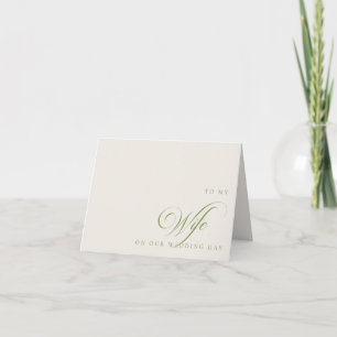 To My Wife On Our Wedding Day Message Card