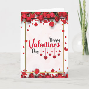 To My Wife On Valentine's Day  Holiday Card